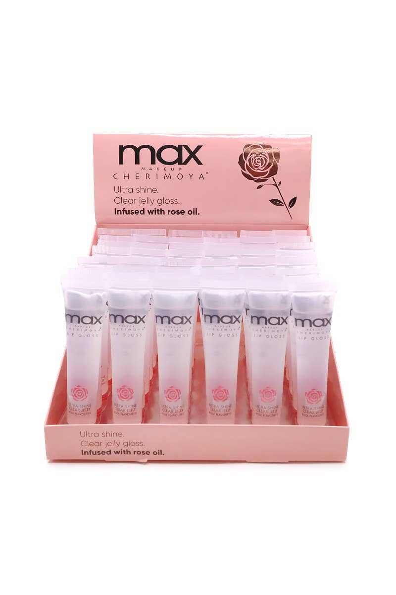 Max Makeup Rose Oil Shine Jelly Lip Gloss