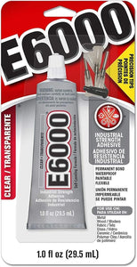 E6000 231020 Adhesive with Precision Tips, 1.0 fl oz