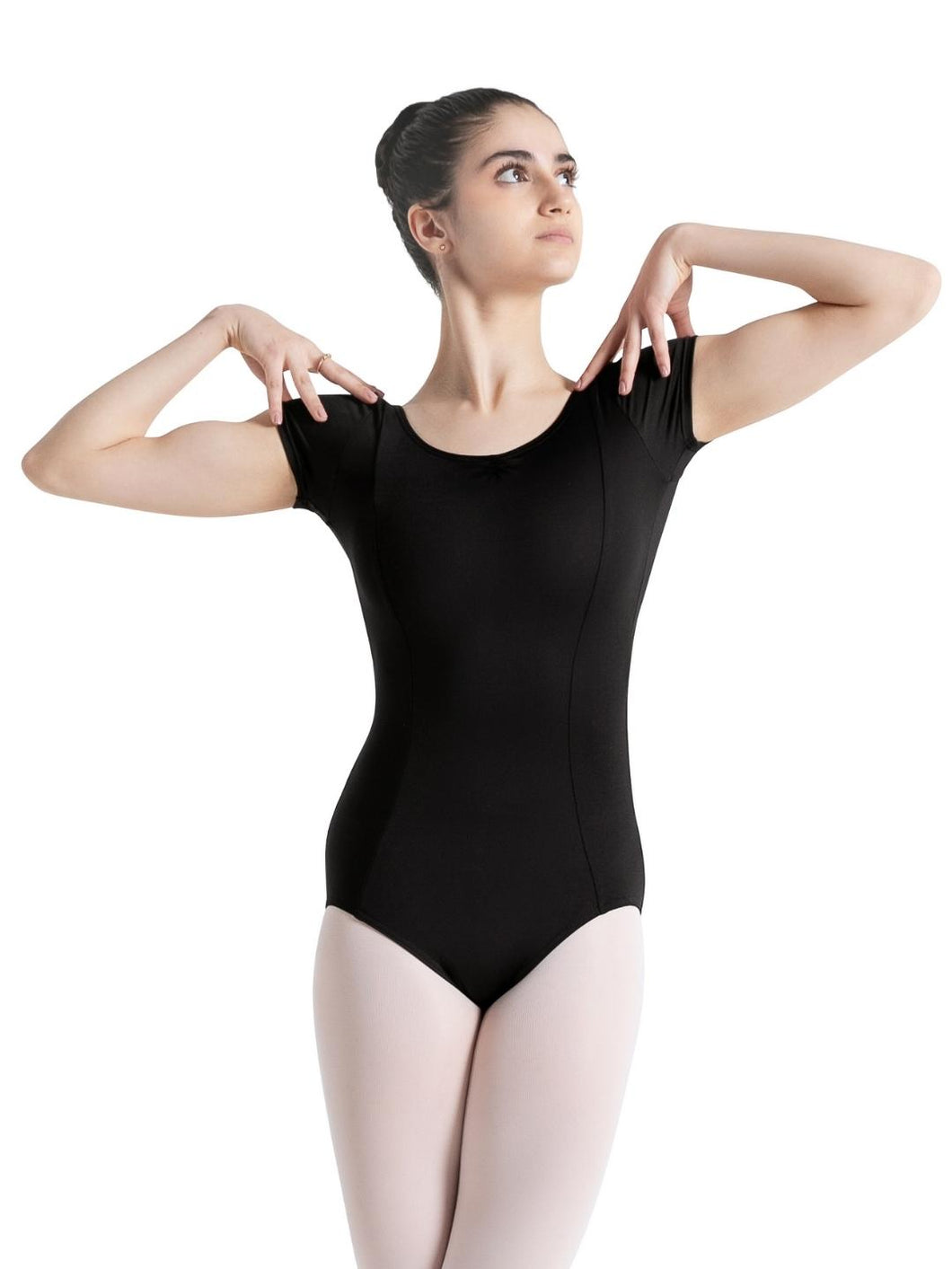 Studio Collection Dual Pinch Cap Sleeve Leotard With Princess Seams SE1014W $44.00