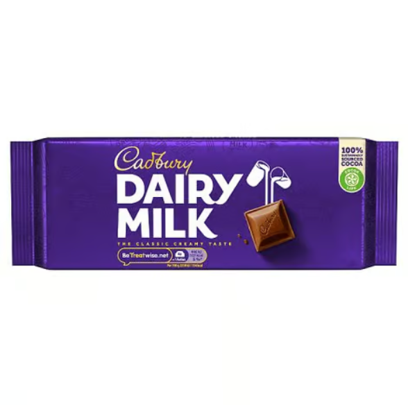Cadbury Dairy Milk Chocolate Bar 95g